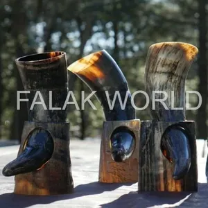 Maßge schneiderte Büffelhorn becher und Horn gläser zusammen mit Horn bechern erhältlich mit Viking Themed Gravur FALAK WORLD EXPORT