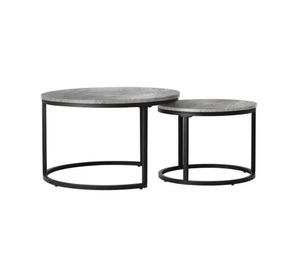 Table d'appoint de luxe en métal de couleur noire avec plateau en marbre unique Design moderne pour la maison et le bureau Tables basses tendance - Product Image 2