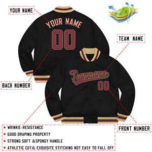 Chaqueta Varsity de Béisbol Personalizada de Piel de Oveja de Alta Calidad para Hombre, Talla Grande, Impermeable, Resistente al Viento, para Invierno, con Logotipo Bordado en la Parte Delantera - Product Image 2