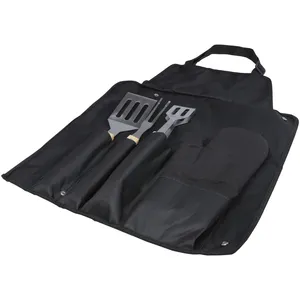 Custom 5-Piece Bamboo <b>BBQ</b> Grill Set Premium Cooking Tools for Outdoor Kitchen Merchandising - Product Image 1