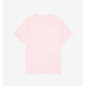 เสื้อยืดแขนสั้นเข้ารูปผ้าฝ้ายระบายอากาศได้ดีโอเวอร์ไซส์สีชมพูสำหรับผู้ชาย - Product Image 2