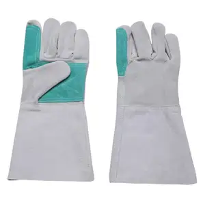 Pure Quality Welding Gloves Leather Made White Palm Index Reinforced Liner / Unlined Thumb Wing Saftey Gloves At Wholesale