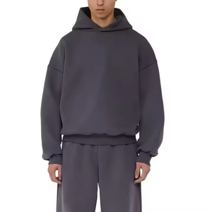 Sudadera con Capucha para Hombre, Invierno 2025, Estilo Moderno, 100% Algodón, Felpa, Tinte Liso, Logotipo Personalizado, Ajuste Deportivo, Holgada - Product Image 3