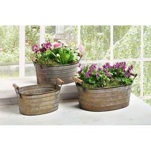 Jarrón de suelo de Metal de hierro grande de nuevo diseño, maceta de flores decorativa hecha a mano, artesanía de calidad de exportación en la India - Product Image 2