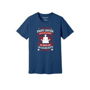 Camiseta informal de algodón 100% con impresión de temas de Buda en 3D, 12 opciones de color, 160-180, colocación de diseño personalizable GSM pesado - Product Image 3
