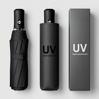 Mini-parasol pliant 3 volets pour l'extérieur, protection solaire et pluie