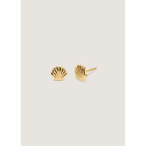 Bb 18K Gold Plated Shell Stud <b>Earrings</b> Trendy Wedding Engagement Anniversary Party Jewelry with Turquoise Diamond Pearl Stone - Product Image 4