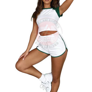 Ensemble short et crop top décontracté en coton pour femme, idéal pour l'extérieur, best-seller, matière durable, respirant, écologique, printemps/été - Product Image 6