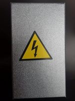 4 pegatinas triangulares de advertencia eléctrica de alto voltaje, brillantes, de vinilo de 4 pulgadas, impermeables, para montaje en pared, calcomanías de seguridad