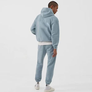 OEM personalizado 100% algodón de manga larga sudaderas con capucha pulóver peso pesado sin cuerdas liso 320gsm polar tela Sudadera con capucha para los hombres - Product Image 4