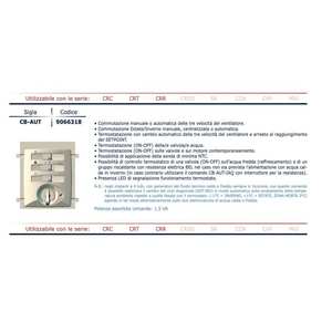 Control Automático para Fan Coil Sabiana Carisma CB-AUT, Pieza para Sistemas HVAC - Product Image 2