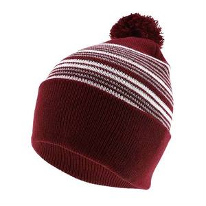 Beanie Cómodo Nueva moda Beanie Sombreros Color sólido Diseño a rayas Cálido Invierno 100% Algodón Al Aire Libre Carta jacquard Beanie - Product Image 4