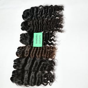 ผมต่อแบบมนุษย์ผมมนุษย์ผมต่อแนวธรรมชาติสีดำทรงหลวม100% ผมมนุษย์ผมชาวอินเดีย - Product Image 3