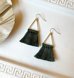 Trendy Fringe Tassel <b>Earrings</b> - Gold - Long - Product Image 1