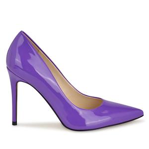 2025 Hot Selling Purple Color <b>High</b> Genuine Leather Women's Pointed Toe <b>High</b> <b>Heel</b> <b>Pumps</b> 8cm <b>Heel</b> PU New Summer/Winter Collection - Product Image 2