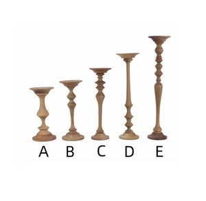 Candelero de proveedor de hotel y restaurante para decoración Candelabro de madera de acacia Último diseño Buena calidad - Product Image 3