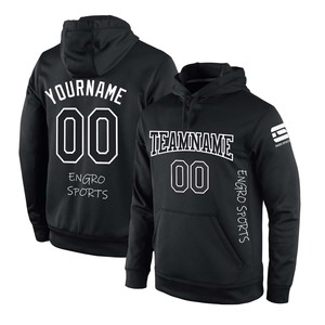 Direct From the Industry Custom Stitched Gray <b>White</b>-Black Fade Fashion Sports Pullover <b>Sweatshirt</b> Hoodie - Product Image 4