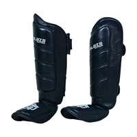 Protège-tibia en cuir pour la boxe BJJ MMA Muay Thai Training Protective Step-in Pad for Shin Leg Blaze Fight Warm-up Exercise BLAZE