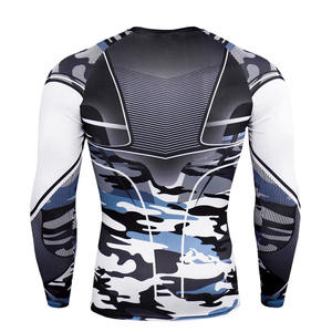 Fabricante de fábrica personalizado Rash Guard mejor venta entrenamiento camisas de compresión OEM sublimación Impresión logotipo personalizado Fitness Rashguards - Product Image 2