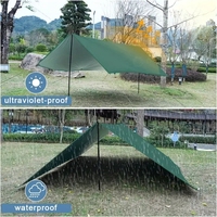 Parasol léger pour auvent de voiture avec hamac anti-pluie portable à 2 pôles adapté à la randonnée en plein air bâche de camping