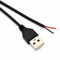 Cable de Alimentación con Interruptor de 5V, USB Macho a Conexión de 2 Núcleos, Botón de Encendido/Apagado 501 para Tiras LED, Lámparas, Bombillas, Luces DIY