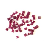 Opale naturelle chauffée facettée IGI certifiée Vivaaz Gems 3mm-4mm, taille carrée, jeu de couleurs rouge-rose, pierre du Mozambique, vente en gros de bijoux