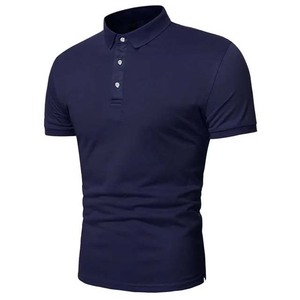Polos transpirables de diseño personalizado para hombre, camisas polo cómodas de poliéster/algodón para hombre en blanco, patrón sólido - Product Image 5