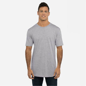 Camiseta Deportiva Premium para Hombre, Cuello Redondo, Ajustada, CVC, Gris, Talla Grande - Product Image 1