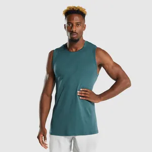 Haute Qualité Fond Rond Polyester Mesh Débardeur Doux Sans Manches Conception Vierge En Gros Gym Débardeur pour Hommes