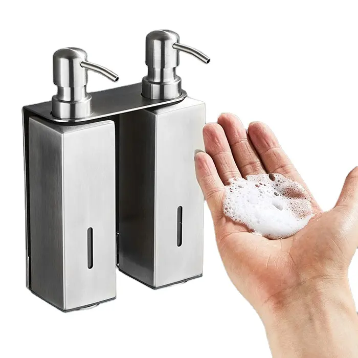 Enkelvoudige/Dubbele/Driedubbele Houder Flessen Navulbare Wandgemonteerde Badkamer Hand Ss304 Roestvrijstalen Shampoo Vloeibare Zeepdispensers