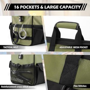 Bolsa de Herramientas Azul Resistente Hasun OEM, Garantía de 3 Años, Organizador de Herramientas Táctico Portátil, Correa de Hombro Ajustable, Resistente al Agua - Product Image 3