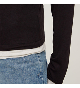 Streetwear personnalisé 100% coton Boxy recadrée double couche T-shirt à manches longues pour les femmes T-shirt coupe ample - Product Image 6