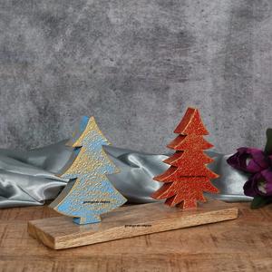 Multicolor Tabletop Handmade <b>Christmas</b> <b>Trees</b> Decorative Holiday Ornament Set for Festive Home and Office Decor - Product Image 2