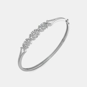 Bracelet de tennis classique en or blanc 14 carats bijoux de mariage délicats avec moissanite et diamant cadeau de fête parfait - Product Image 6