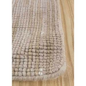 พรมขนสัตว์ทอมือลายเส้นโค้งสีเบจน้ำตาลขนาดใหญ่รูปทรงสี่เหลี่ยมผืนผ้าลายทางสามมิติสีพื้นสำหรับบ้าน ห้องโถง ห้องนั่งเล่น ห้องนอน-Hwl-55 - Product Image 4