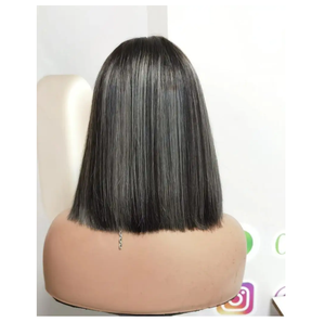 Venta caliente de lujo corto recto Rubio Natural pelucas de cabello virgen de alta calidad de encaje transparente mejores fabricantes de cabello chino - Product Image 1