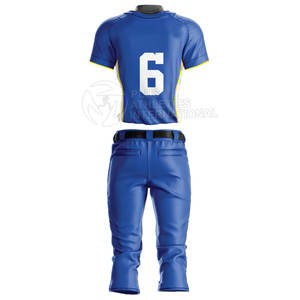 Uniforme de béisbol personalizado con letras de sarga de aparejos y diseño de tubería de contraste Uniforme de Béisbol Juvenil con jersey de manga corta - Product Image 2