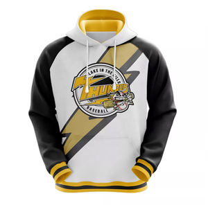 Sudadera con capucha de béisbol Lake In The Hills Thunder para hombre, manga raglán, estampado por sublimación, informal, deportiva, blanca, negra, amarilla - Product Image 5