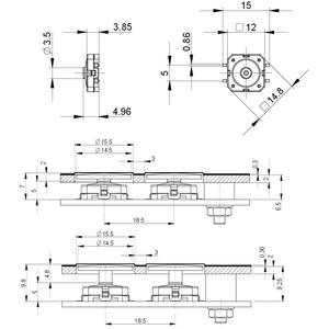 Racon RAFI Tactile Switch 1.14.012.503/0000 SMT Gullwing (Z) Terminal Structure électronique en plastique étanche 1NO Stock - Product Image 3