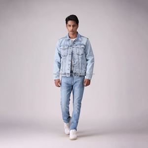 Nardon แจ็กเก็ตยีนส์แบบวินเทจของผู้ชายทรงสลิมฟิตกระดุมสามแถว100% ผ้าฝ้ายระบายอากาศได้ดีสำหรับฤดูหนาว - Product Image 5