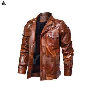 Veste en cuir pour homme, manches longues, logo personnalisé, dernier design, prix avantageux, disponible pour un usage décontracté. - Product Image 4