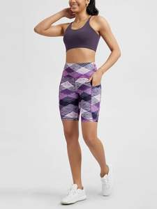 กางเกงขาสั้นใส่เล่นกีฬาของผู้หญิงกางเกงขาสั้นใส่เล่นกีฬาแบบไร้รอยต่อกางเกงขาสั้นเล่นโยคะโลโก้ออกแบบได้ตามต้องการ - Product Image 6