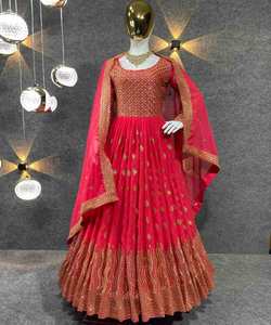 Designer Lahenga Choli Avec Chemisier Indien Traditionnel Designer Casual Wear Robe Rose Colorée Matériel Avec Dupatta Bottomcol Vêtement - Product Image 3