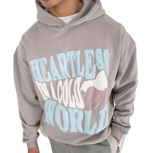 Sweat-shirt boxy de créateur Quick Show Streetwear DTG 450 GSM, personnalisé, uni, décontracté, impression sérigraphique, impression DTF, impression en relief, pour hommes - Product Image 1