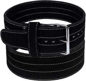 OEM Custom Power Lifting <b>Belt</b> Breathable Leather Cowhide Material Logo Fastening Buckle for Weight Lifting Fitness Safety - Product Image 3