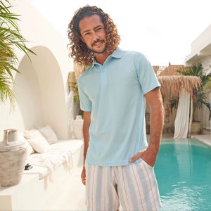 Camiseta de Manga Corta Ultifresh Unisex, Tejida en Poliéster Certificado, Informal, Lavada, Cómoda, Ligera, Ecológica, de Secado Rápido, con Botones - Product Image 4