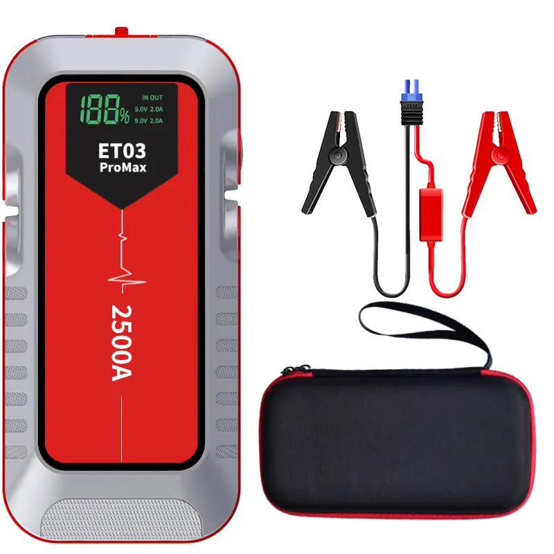 La fabbrica fornisce direttamente 21800mah 12v 2500A Peak Jump Starter Portable Power Bank strumento di emergenza per auto cavo di ricarica Wireless sicuro