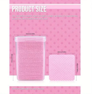 Toallitas de Limpieza para Pestañas, No Tejidas, Coloridas, Suaves, para Limpiar Pestañas, Eliminar Pegamento, Tela No Tejida, para Extensiones de Pestañas - Product Image 3