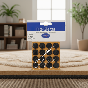Brown 17mm Self-Adhesive Felt Rug Pad 16 Pieces Per Set - Product Image 3