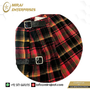 Kilted สุภาพสตรี Highland สก็อตแลนด์แบบดั้งเดิม Tartan Kilt ที่กําหนดเองใหม่กระโปรงกระโปรงผู้หญิง Tartan ลายสก๊อตสีแดงจีบ - Product Image 5